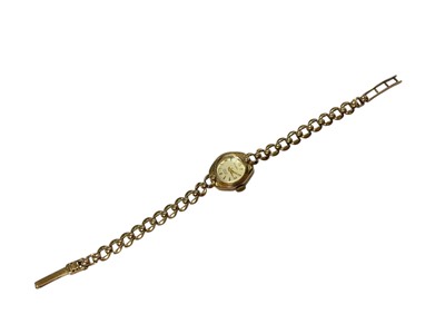 Lot 83 - 9ct gold Rotary ladies wristwatch on a 9ct gold bracelet
