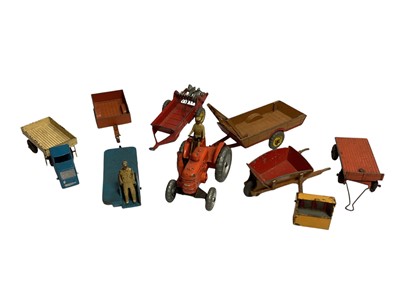 Lot 1830 - Dinky Toys selection of unboxed commercial vehicles including farming, transport, lorries and vans (qty)