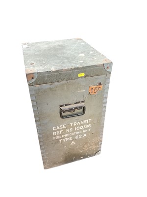 Lot 757 - Group of assorted militaria to include a military trunk, Second World War canvas cot beds, stove, together with other canvas items and a military transit case.