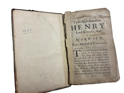 Lot 1641 - William Salmon - Polygraphice or The Arts of Drawing, Engraving, Etching ... Beautifying & Perfuming, 1685, lacking title pages, board ends