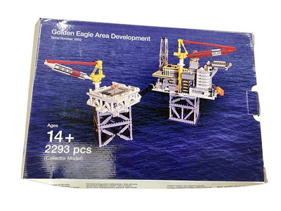 Lot 1864 - Bright Bricks Golden Eagle Area Development collectors model, 2293 pcs, boxed (poor) No.0002 & TM2500 Mobile Power Plant collectors model, 2151 pcs, boxed No.0042 (2)