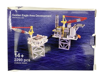 Lot 1866 - Bright Bricks Golden Eagle Area Development collectors model, 2293 pcs, boxed (poor) No.0002 & TM2500 Mobile Power Plant collectors model, 2151 pcs, boxed No.0042 (2)