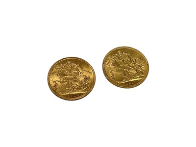 Lot 452 - G.B. - Gold Sovereigns George V 1913 GVF & 1914 AEF (2 coins)