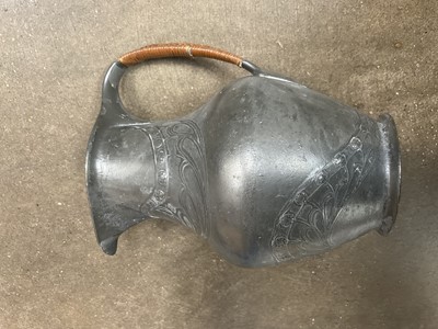 Lot 264 - German art nouveau Jugendstill pewter jug