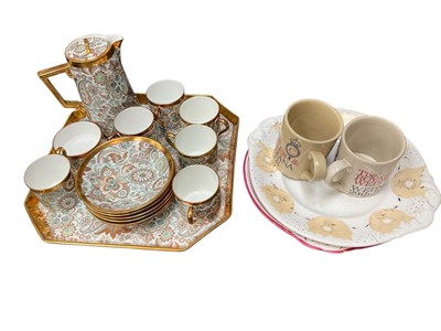 Lot 152 - Stylish Halcyon days coffee set and tray and other ceramics