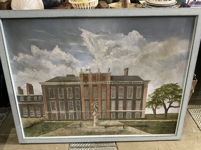 Lot 861 - Roy Sinclair oil on canvas, Kensington Palace, signed verso, 76 x 101cm, framed