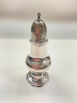 Lot 1003 - Georgian silver caster, 12.5cm high