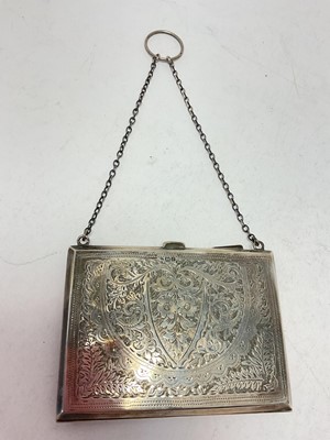 Lot 1047 - Silver purse / aide memoirs (Chester 1916)