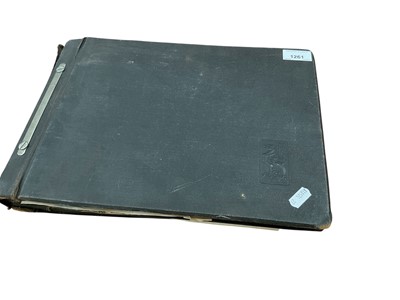 Lot 1261 - 1920s/30s photograph album, particularly relating to the battlefields of France, also images of steam locomotives and other subjects