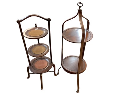 Lot 1376 - Two Edwardian mahogany plate stands