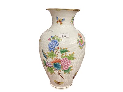 Lot 244 - Herend Victoria pattern porcelain vase