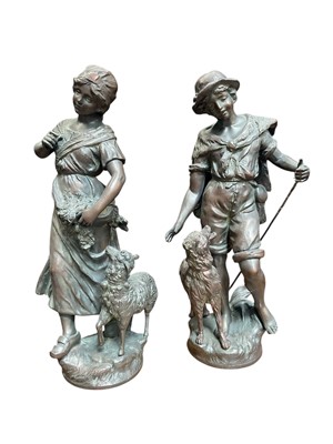 Lot 236 - Pair of Continental spelter figures