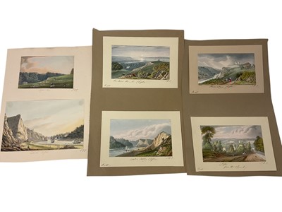 Lot 926 - Thomas Remnant Charleton (1756-1849) watercolour - Views of Clifton, presented on three sketchbook pages, scenes titled to the mounts, the largest 15 x 21cm