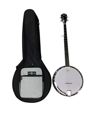 Lot 2241 - Gear4music four-string banjo in case