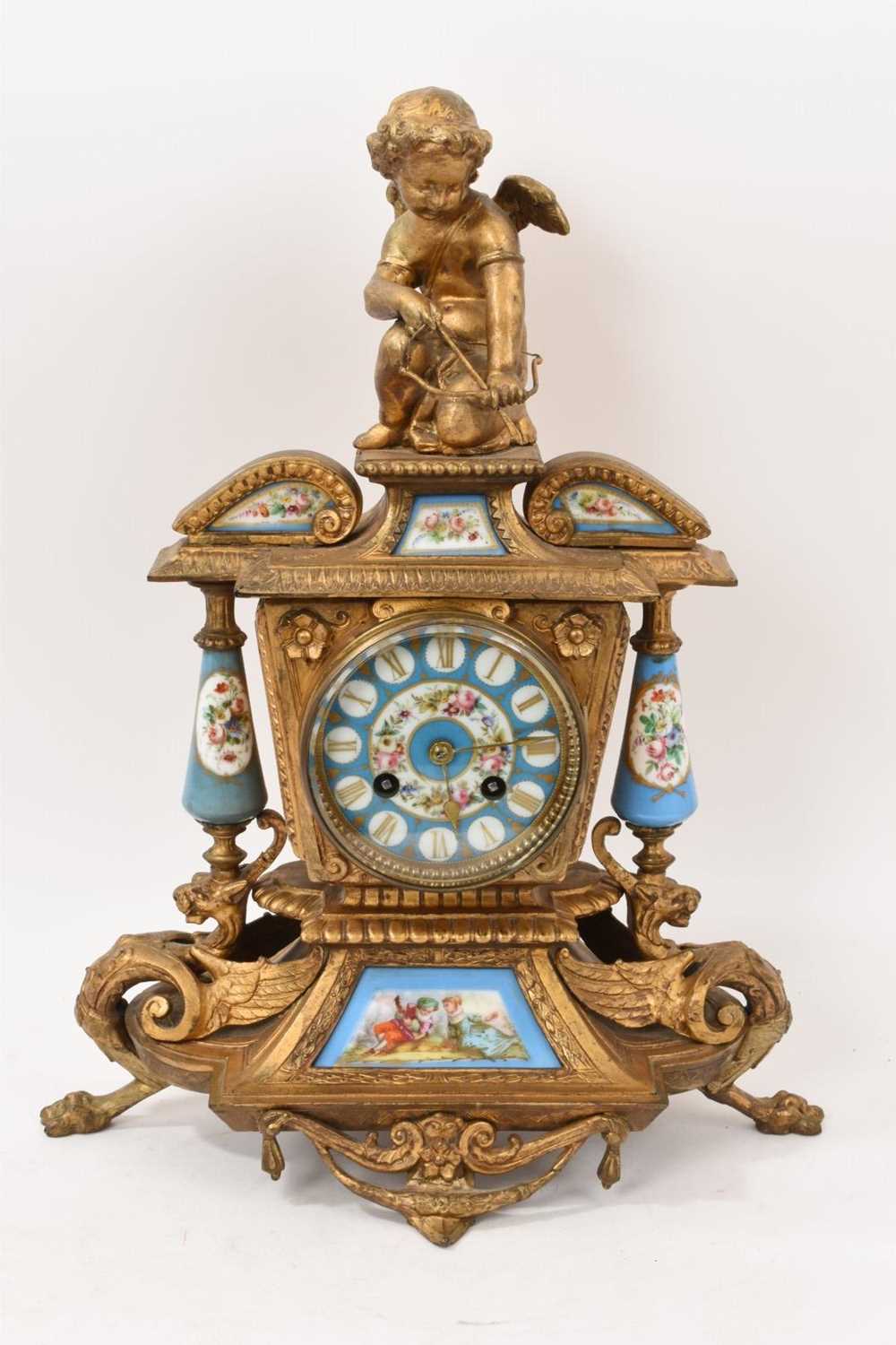 Lot 811 - Late 19th century French clock