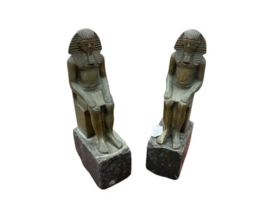 Lot 466 - Pair of Egyptian style bronze bookends