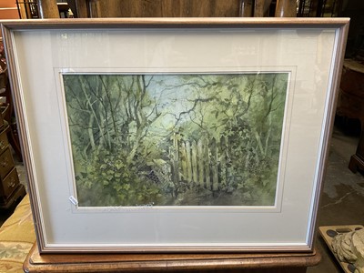 Lot 251 - Graham Blaine, watercolour - Lavenham House, and another