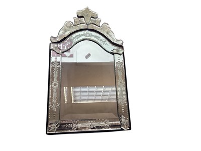 Lot 1268 - Venetian style easel mirror