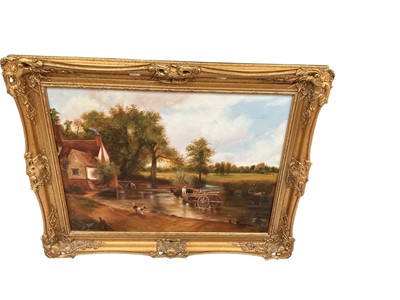 Lot 926 - Paul Beecham, contemporary oil on board study after The Haywain, signed and dated 1983.