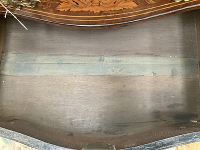 Lot 1302 - 18th century Dutch marquetry serpentine two drawer chest
