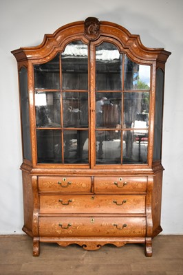 Lot 1540 - Large late 18th / early 19th century Dutch marquetry display cabinet