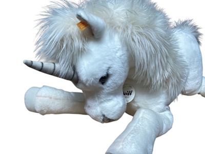 Lot 1809 - Large Steiff unicorn "Starly", 75cm (horn to tail)
