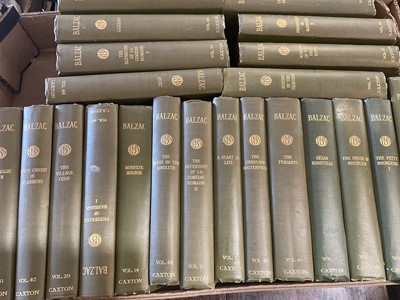 Lot 200 - Works of Balzac, 53 vols, in green cloth bindings