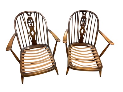 Lot 1373 - Pair of Ercol armchairs