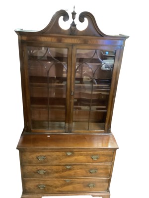 Lot 1288 - Nineteenth century and later bookcase on chest