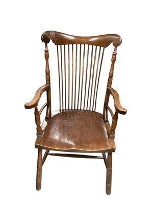 Lot 1313 - Antique mahogany comb back armchair