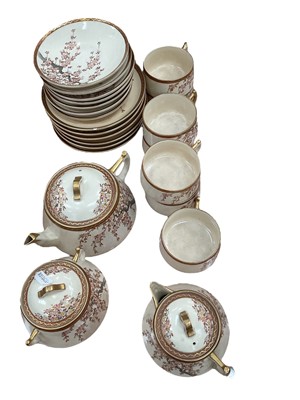 Lot 528 - 19th century Japanese Satsuma tea set, all marked beneath.