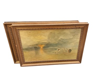 Lot 601 - Pair of gilt framed prints after Turner