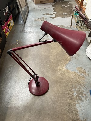 Lot 270 - Vintage anglepoise lamp in original maroon paintwork
