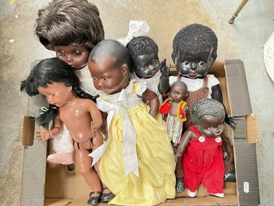 Lot 273 - Box of 1960s dolls and later