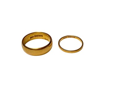 Lot 73 - Two 22ct gold wedding rings
