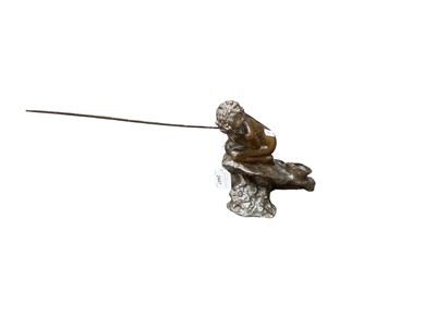 Lot 2447 - After Vincenzo Gemito (1852 - 1929) patinated bronze figure 'pescatroello' with foundry mark and incised signature