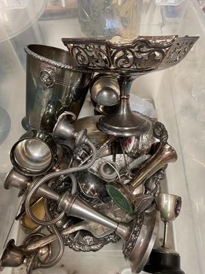 Lot 312 - Group of silver plate, boxed cutlery, fire implements and other metal wares