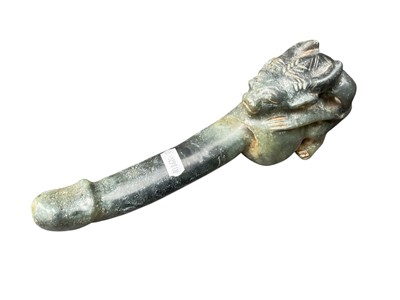 Lot 2449 - A jadeite carving modelled as a phallus