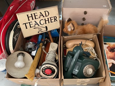 Lot 306 - Vintage LM Ericsson telephone, other vintage phones and sundries