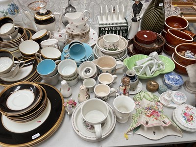Lot 334 - Coalport Athlone-Brown tea and dinner ware, Portmeirion Botanic Garden and other ceramics