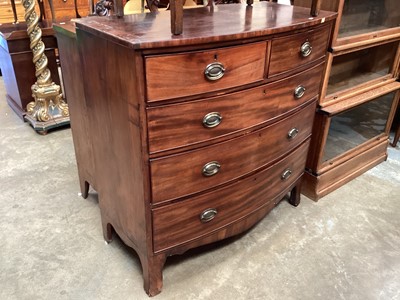 Lot 1239 - Nineteenth century mahogany bow front chest of drawers