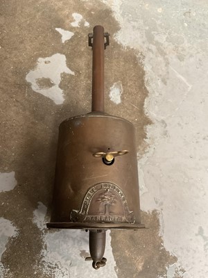 Lot 226 - Victorian brass clockwork roasting jack by John Linwood