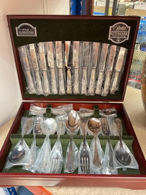 Lot 350 - Butler silver plated canteen of cutlery, as new