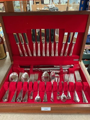 Lot 358 - Silver plated canteen of cutlery