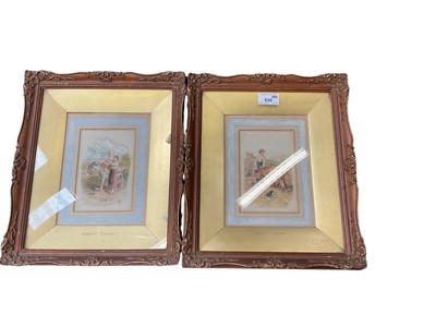 Lot 620 - After Myles Birkett Foster (1825 - 1899) pair of watercolours of women with cattle