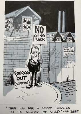 Lot 43 - Keith Waite (1927-2014) original cartoon for The Daily Mirror, 41cm x 26cm, unframed
