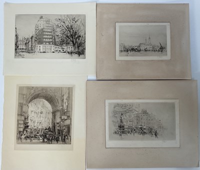 Lot 44 - William Walcot (1874-1943) four etchings, signed in pencil, the largest 22cm x 14cm, unframed