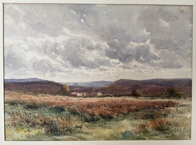 Lot 208 - English School, late 19th/early 20th century watercolour landscape, inscribed 'Palmer' verso,22 x 30cm, with mount unframed