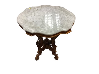 Lot 1387 - Marble topped table