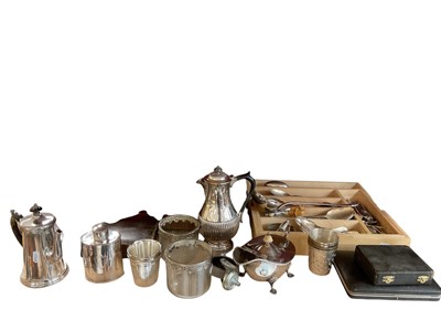 Lot 701 - Collection of English and Continental silver cutlery for sorting